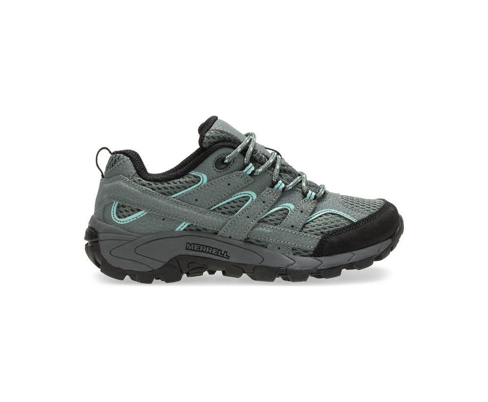 Merrell Hiking Shoes Grey - Moab 2 Low Lace - Kids 21OMWPXKE